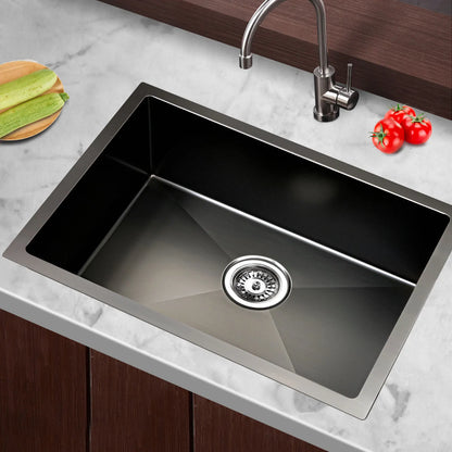 Cefito Kitchen Sink 60X45CM Stainless Steel Basin Single Bowl Black - Image 7