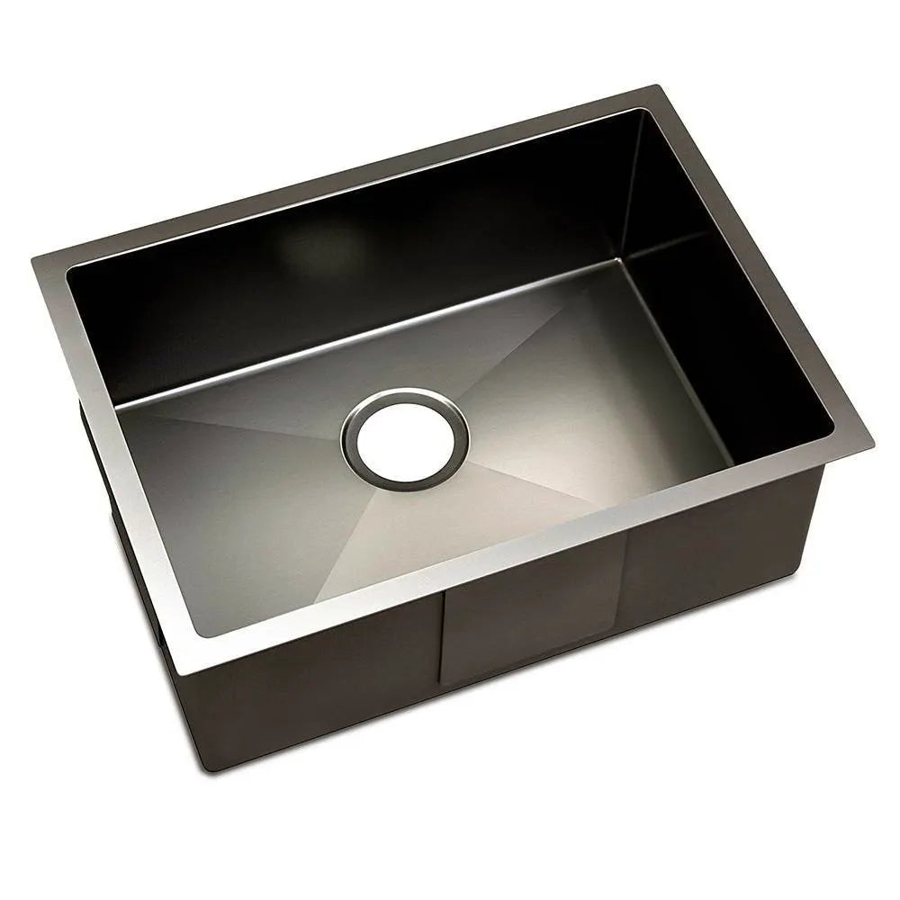 Cefito Kitchen Sink 60X45CM Stainless Steel Basin Single Bowl Black - Image 8