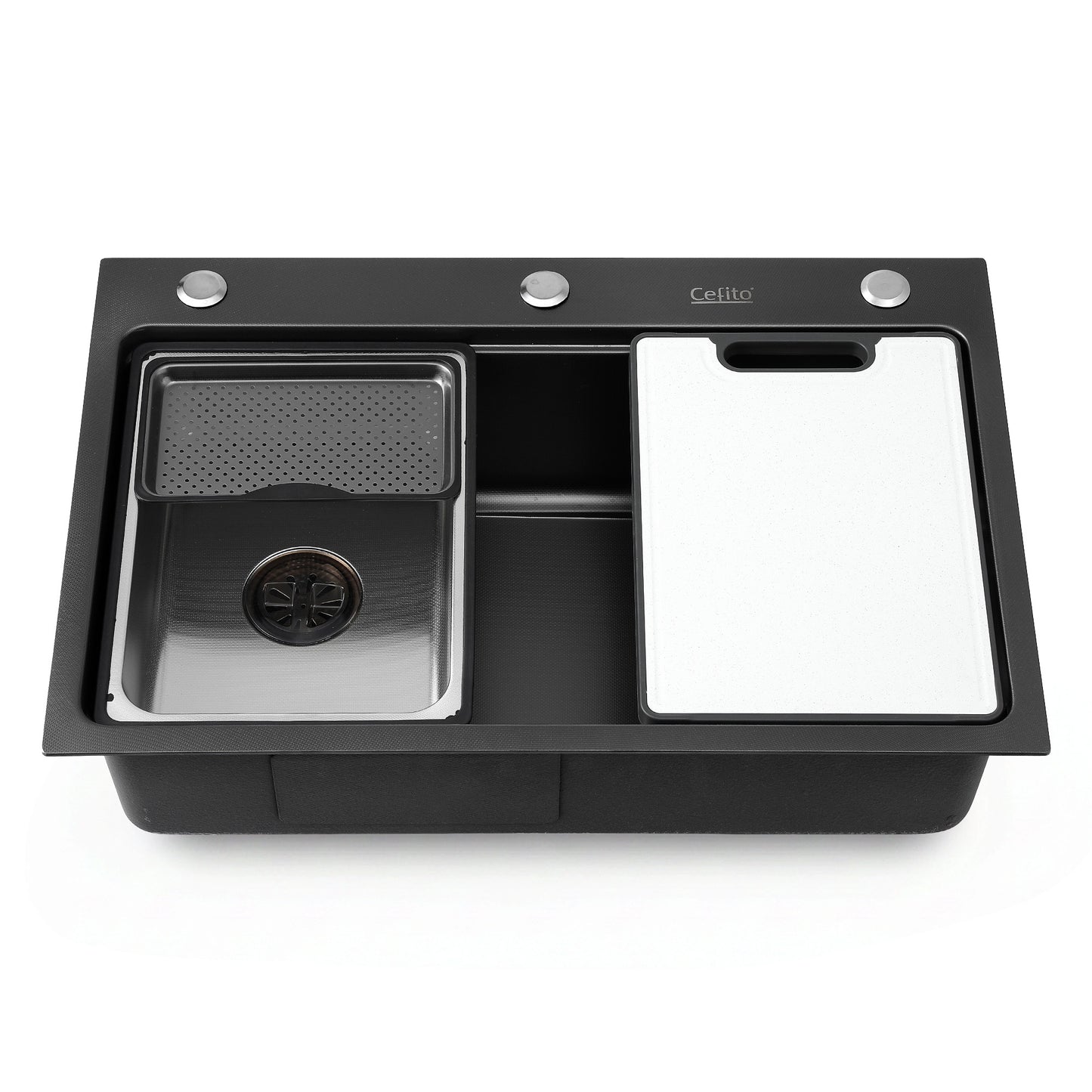 Cefito Kitchen Sink 304 Stainless Steel Bar Sink Millet Grain Water Basin Sink - Image 3