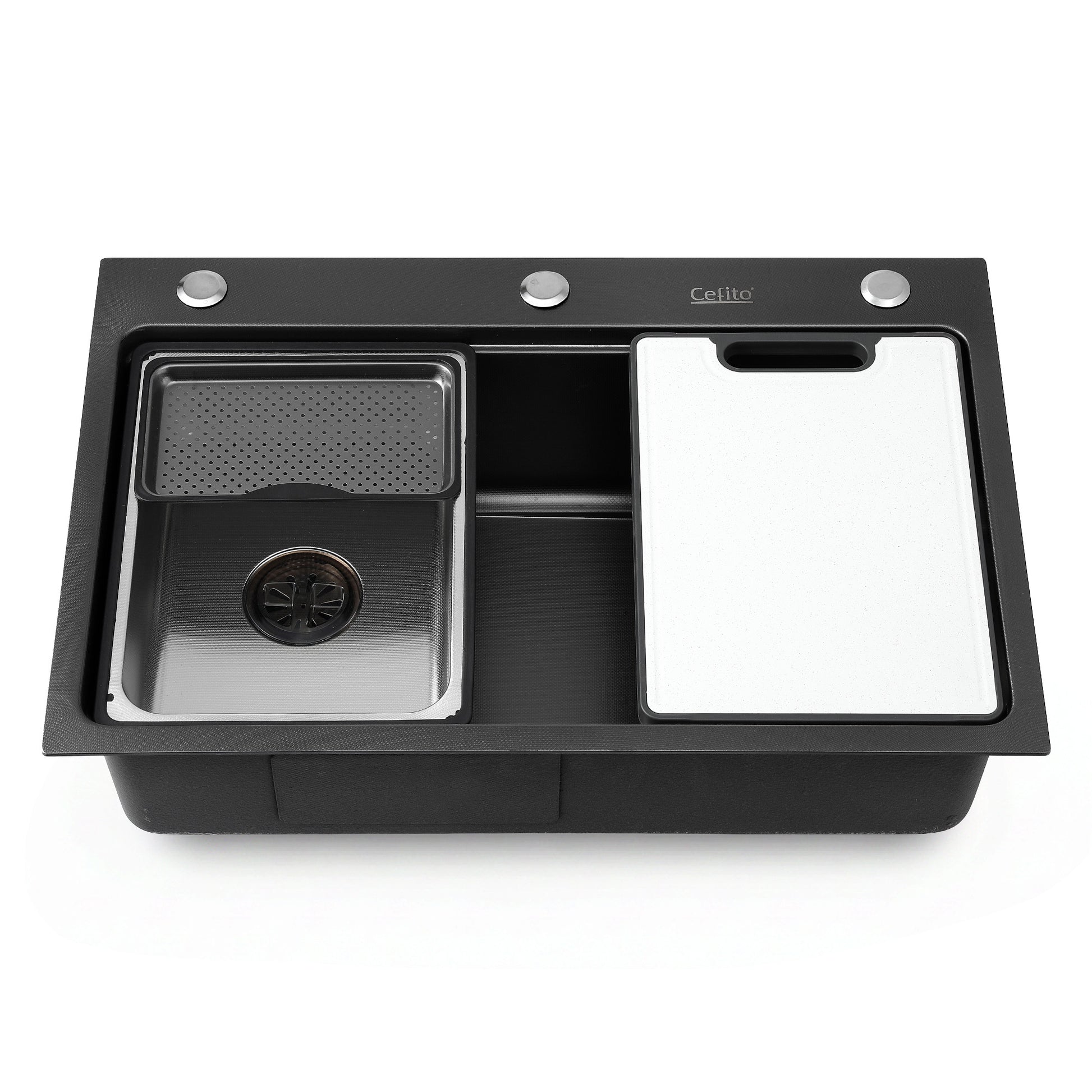 Cefito Kitchen Sink 304 Stainless Steel Bar Sink Millet Grain Water Basin Sink - Image 3