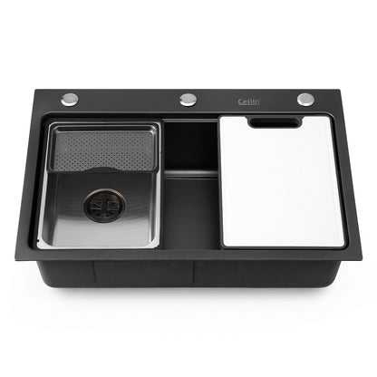 Cefito Kitchen Sink 304 Stainless Steel Bar Sink Millet Grain Water Basin Sink - Image 3