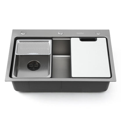 Cefito Kitchen Sink 304 Stainless Steel Bar Sink Millet Grain Water Basin Sink - Image 3