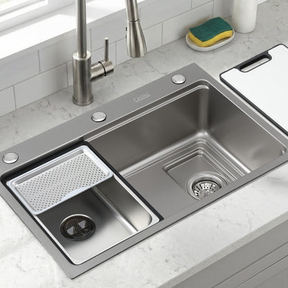 Cefito Kitchen Sink 304 Stainless Steel Bar Sink Millet Grain Water Basin Sink - Image 9