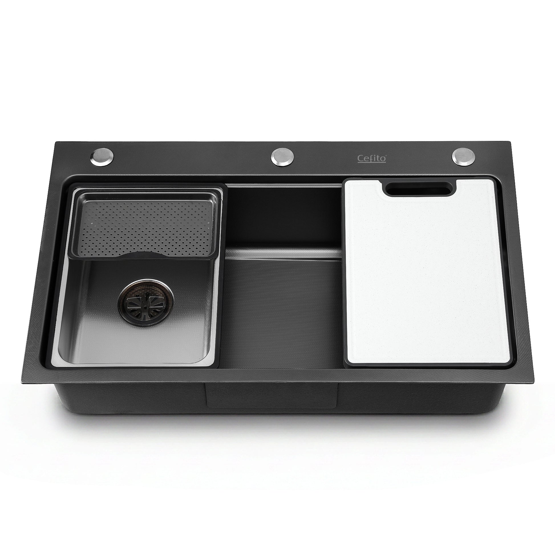 Cefito Kitchen Sink 304 Stainless Steel Bar Sink Millet Grain Water Basin Sink - Image 3