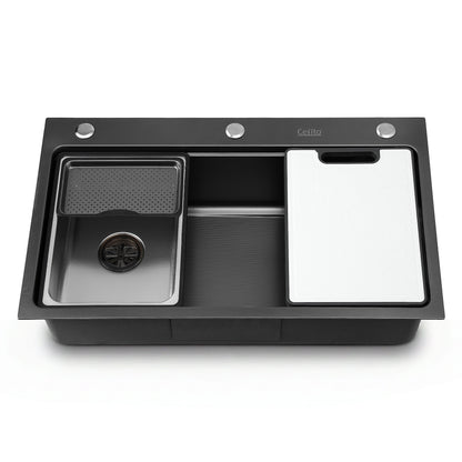 Cefito Kitchen Sink 304 Stainless Steel Bar Sink Millet Grain Water Basin Sink - Image 3