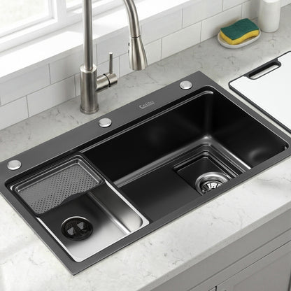 Cefito Kitchen Sink 304 Stainless Steel Bar Sink Millet Grain Water Basin Sink - Image 9
