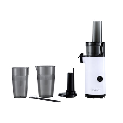 Devanti Slow Juicer Cold Press Fruit Juice Extractor 130W White - Image 3