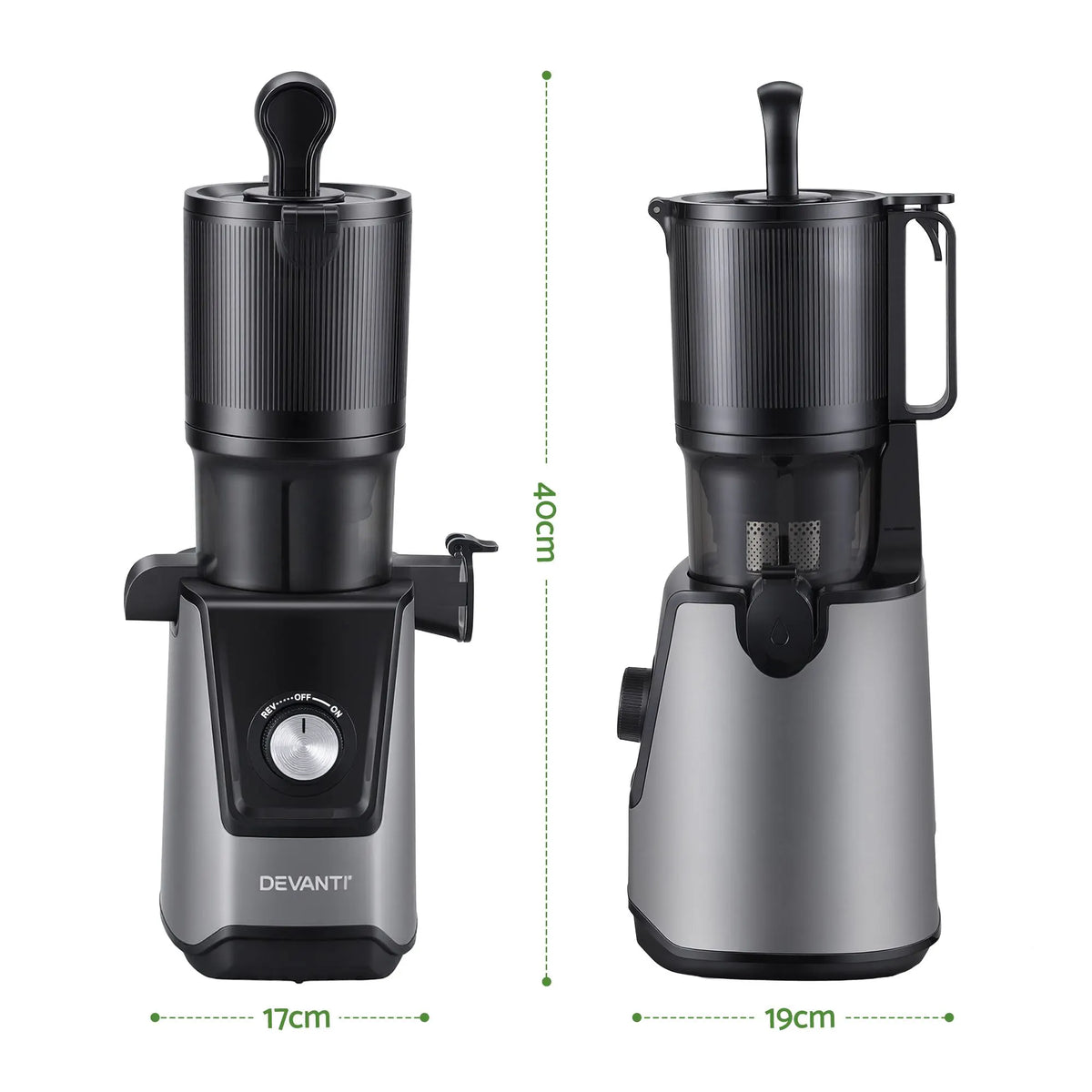 DEVANTI Slow Juicer Cold Press 200W for Fruit Vegetable Juice - Image 2