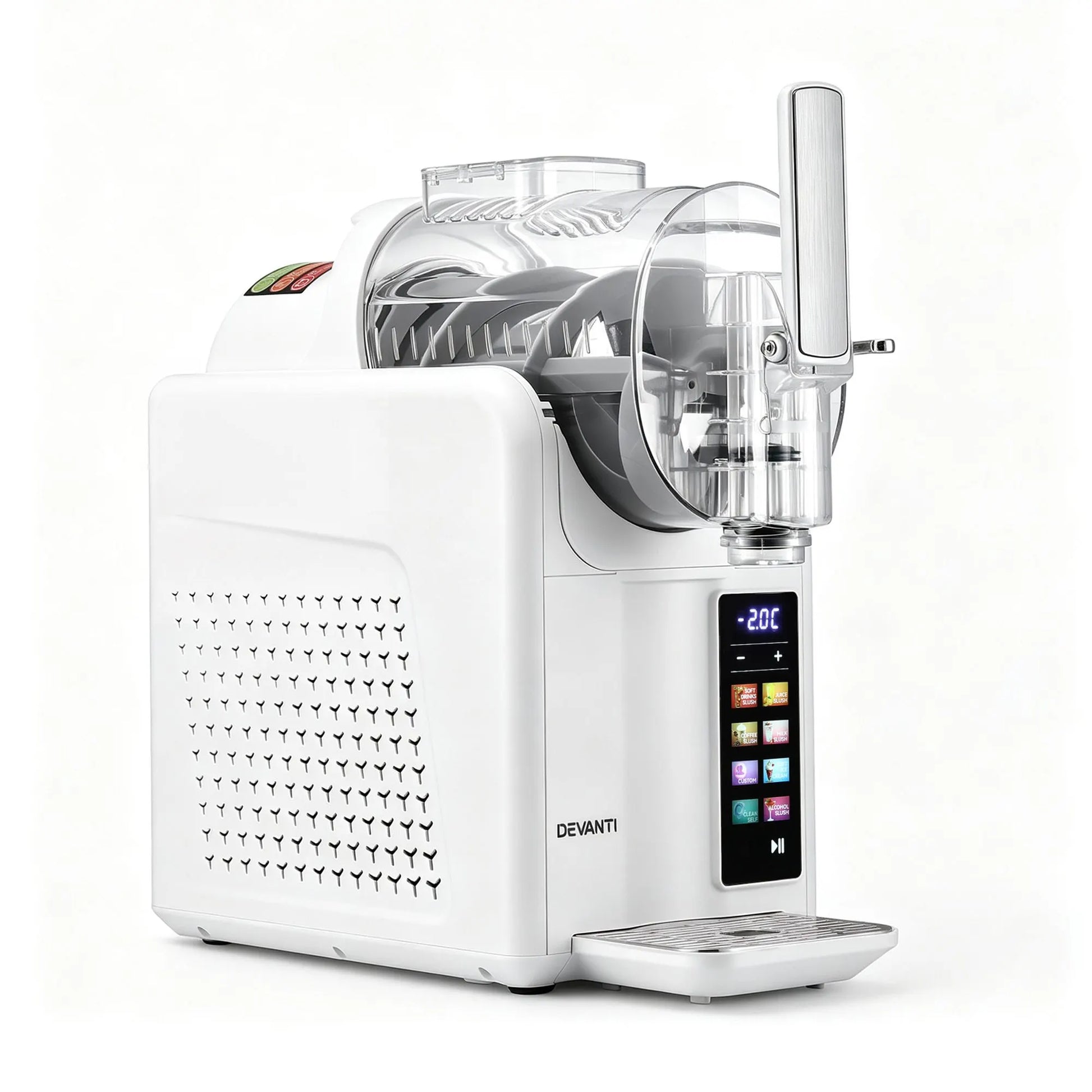 Devanti Slushie Machine 2L Frozen Drink Maker Ice Cream Cocktail Slush Maker White - Image 3