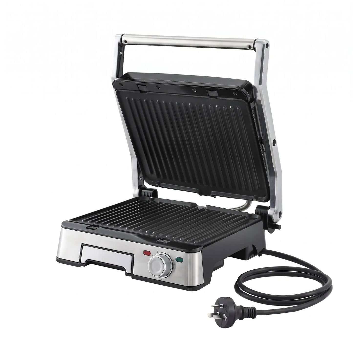 Devanti 2000W 3-in-1 Panini Press Grill Sandwich Maker 180° Open 4 Slice - Image 9