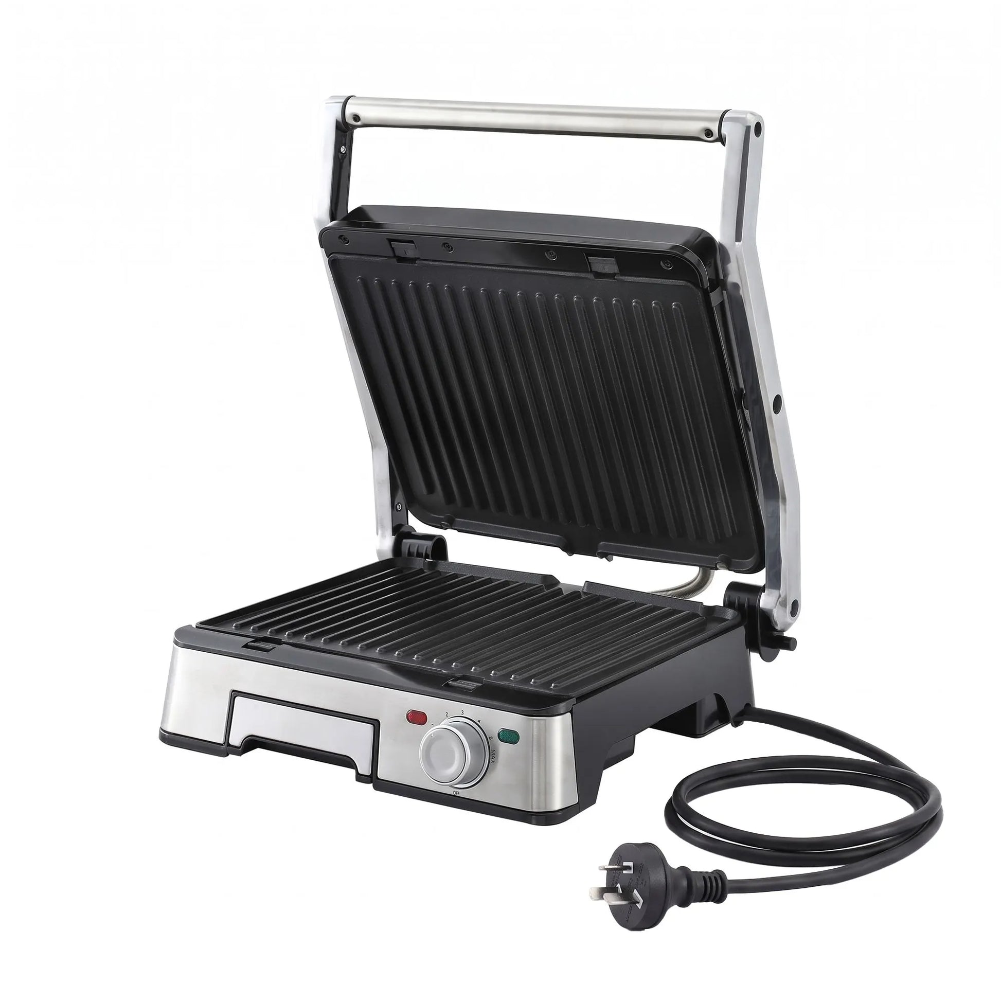 Devanti 2000W 3-in-1 Panini Press Grill Sandwich Maker 180° Open 4 Slice - Image 9