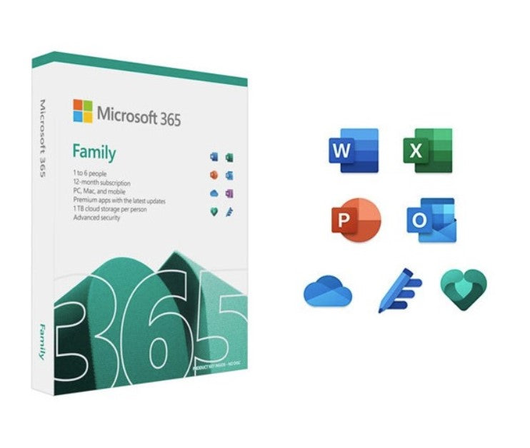 Microsoft 365 Family 2023 English APAC 1 Year Subscription Medialess for PC  Mac. NEW Retail Pack with Product Key (LS) please use EP2-36888