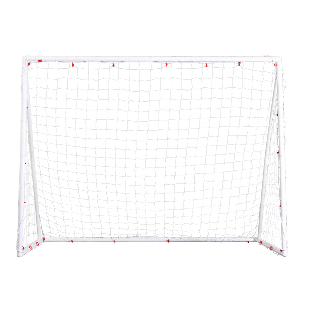 Everfit 8FT Soccer Football Goal Net UPVC Frame with PE Mesh Weatherproof Portable Goals for Backyard Training Competitive Play - Image 3