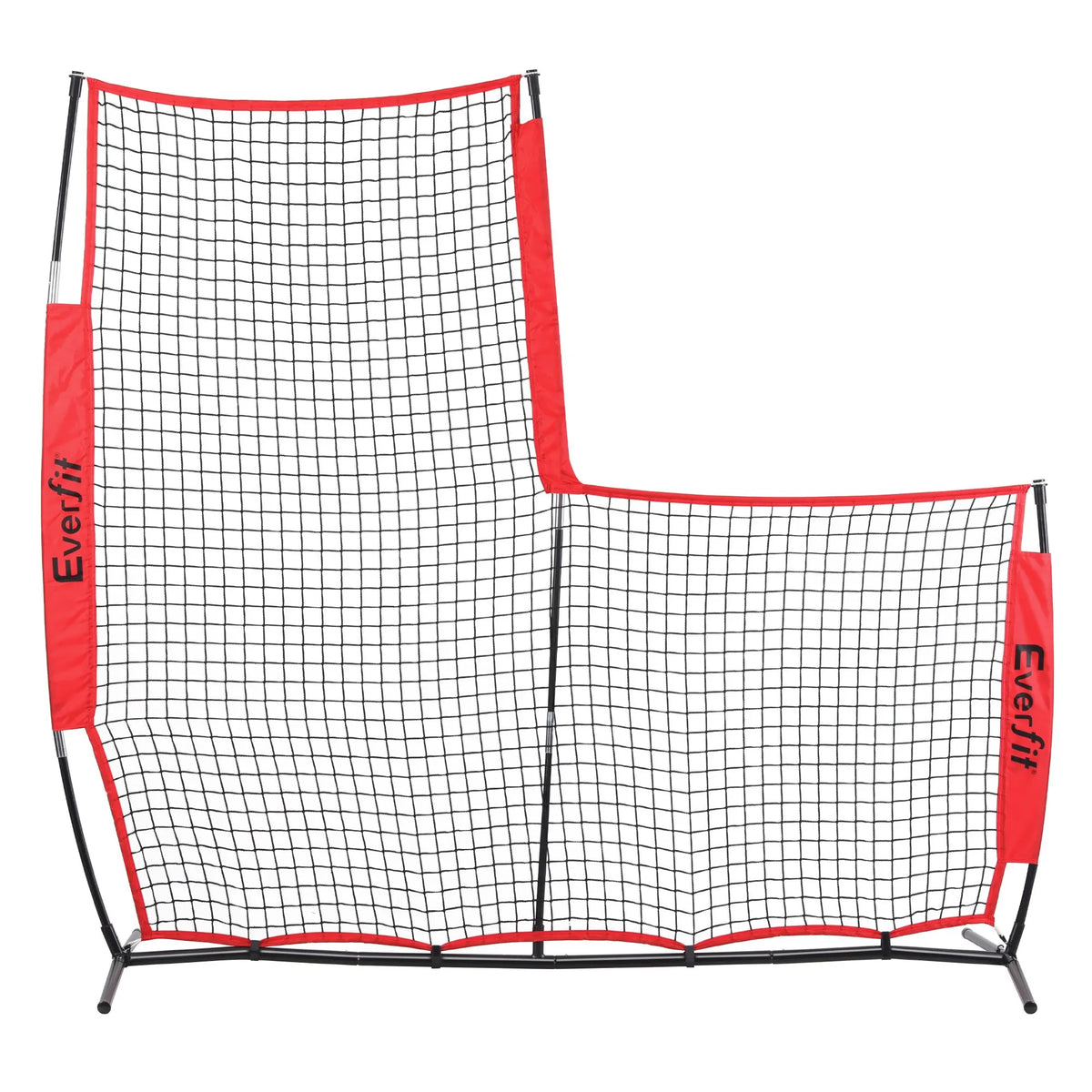 Everfit Baseball Pitching Net L Screen Softball Practice Portable Black - Image 3
