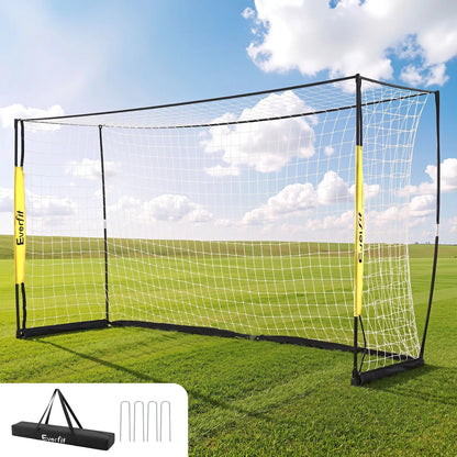 Everfit Portable Soccer Goal Net Fibreglass Polyester 12x6ft