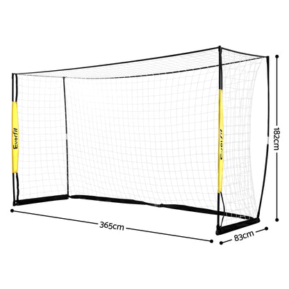 Everfit Portable Soccer Goal Net Fibreglass Polyester 12x6ft - Image 3