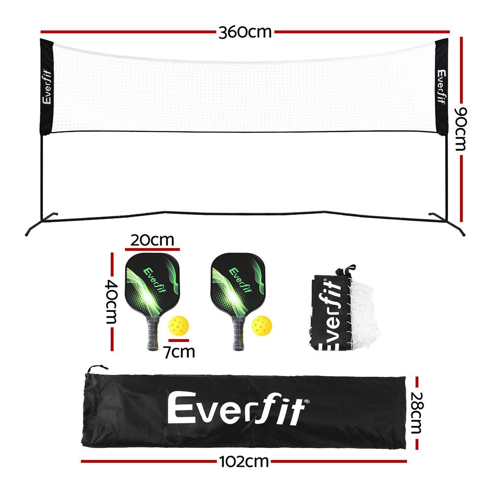 Everfit 3.6M Badminton Tennis Net Portable Volleyball Kit Adjustable Height - Image 2