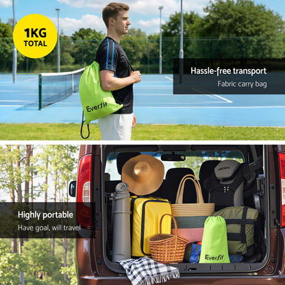 Everfit 3M Badminton Tennis Net Portable Volleyball Kit Yellow - Image 7
