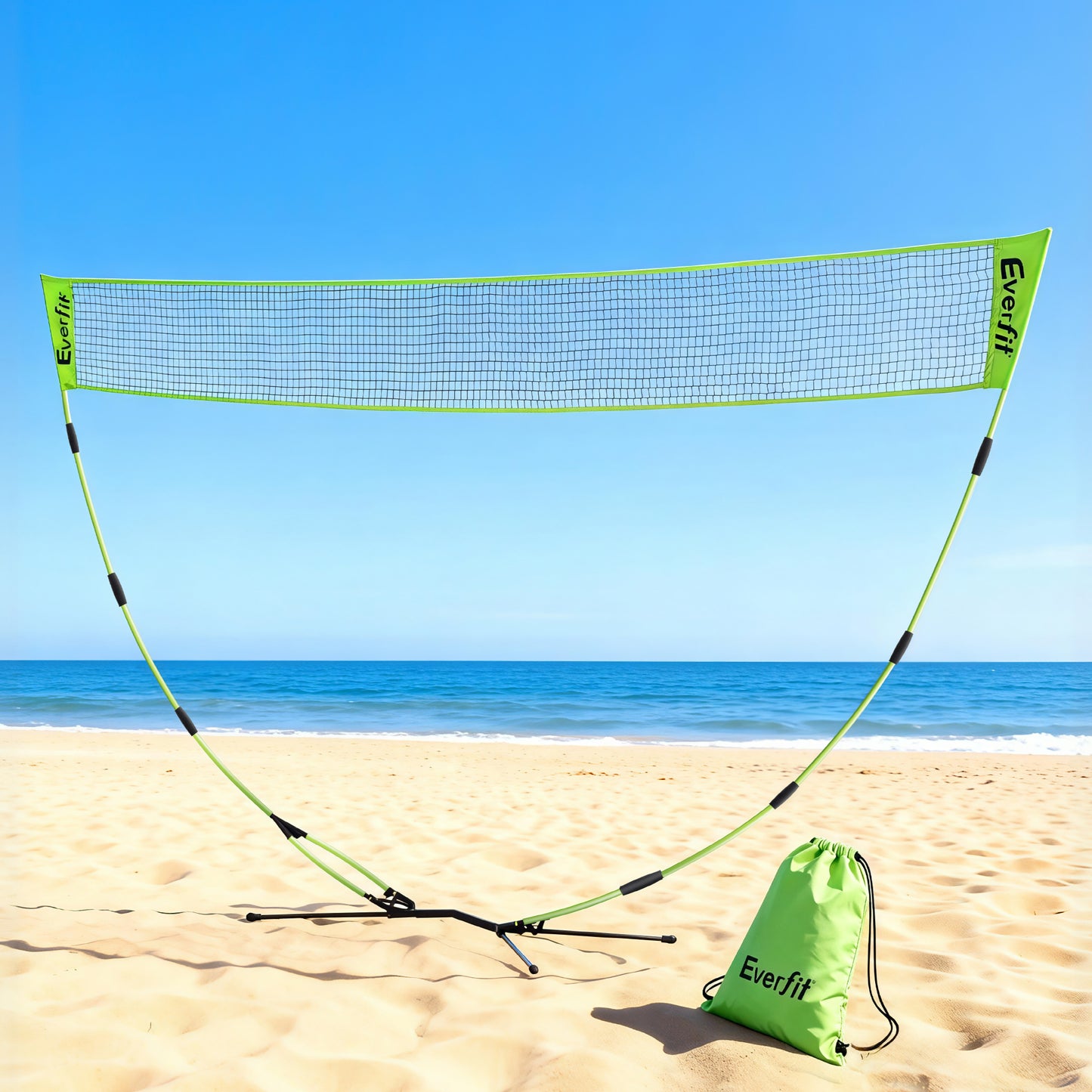 Everfit 3M Badminton Tennis Net Portable Volleyball Kit Yellow - Image 9
