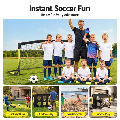 Everfit Pop Up Soccer Goals 2 Piece Set Target Net Kids Indoor Outdoor - Image 9