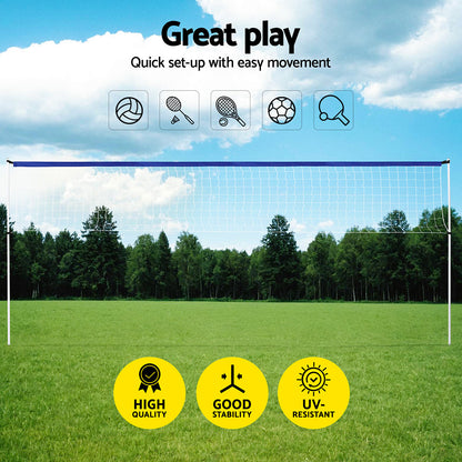 Everfit 6M Portable Volleyball Net Set Adjustable Height Multi-Sport Net with Ball and Bag - Image 4