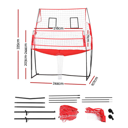 Everfit 8ft Volleyball Net Training Equipment Adjustable Height Portable with Ball and Bag - Image 2