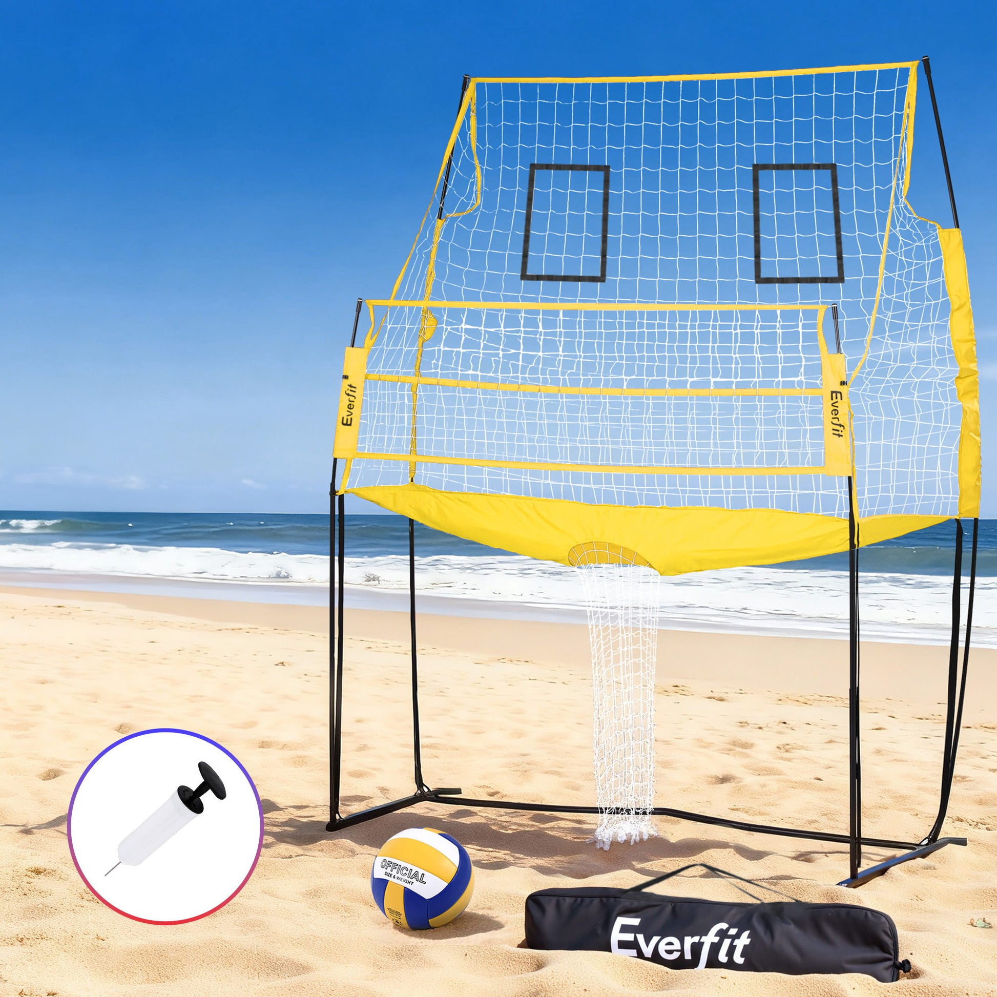 Everfit 8ft Volleyball Net Free-standing Adjustable Height Portable with Ball and Bag - Image 7