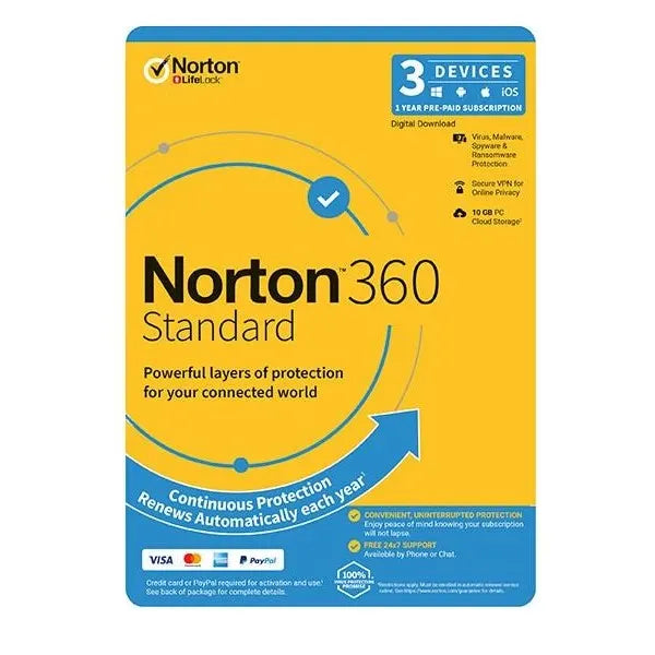 Norton 360 Standard 10GB AU 1 User 3 Device OEM - Software