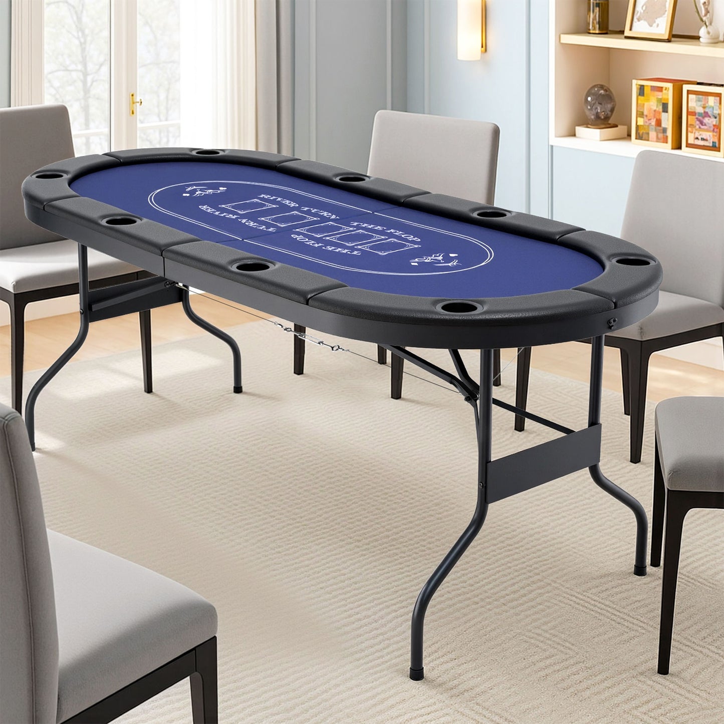 Poker Table Top Folding Poker Table 8 Player 183cm - Image 7