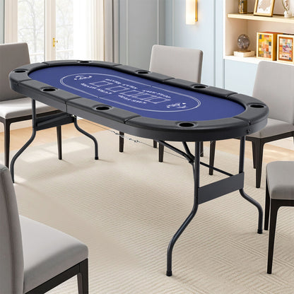 Poker Table Top Folding Poker Table 8 Player 183cm - Image 7