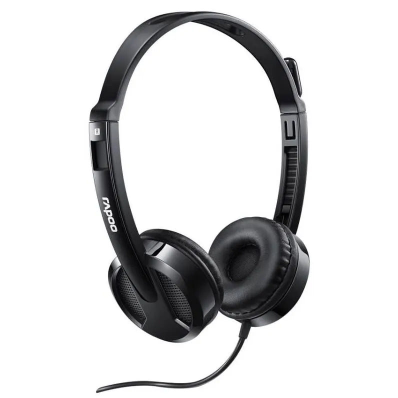 RAPOO H100 Wired Stereo Headsets - HD Voice Rotary Microphone Volume Adjustment 3.5mm Headphones...
