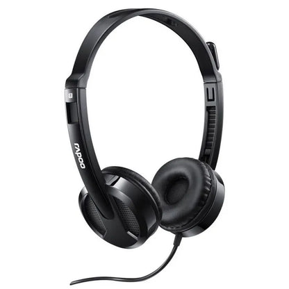 RAPOO H100 Wired Stereo Headsets - HD Voice Rotary Microphone Volume Adjustment 3.5mm Headphones...