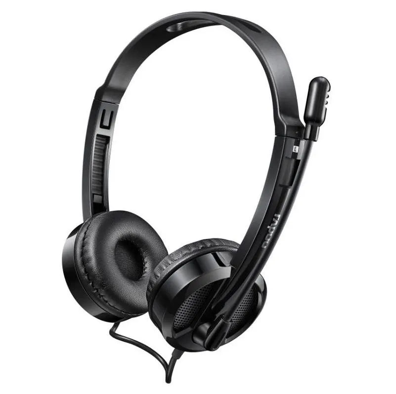 RAPOO H100 Wired Stereo Headsets - HD Voice Rotary Microphone Volume Adjustment 3.5mm Headphones... - Image 3