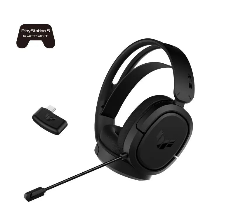 ASUS TUF Gaming H1 Wireless Headset, 40mm drivers, 60Ω, 20Hz–20kHz, 2.4GHz, USB-C/USB-A, AI mic,...