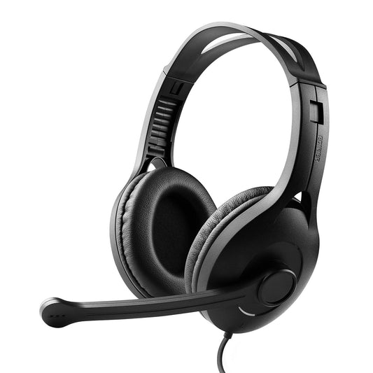 Edifier K800 USB Headset with Microphone - 120 Degree Microphone Rotation, Leather Padded Ear Cup...