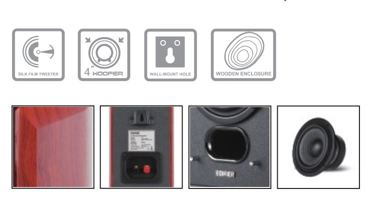 Edifier P17 Passive Bookshelf Speakers - Premium Wooden Enclosures/3/4inch Silk Dome Tweeters/4in... - Image 3