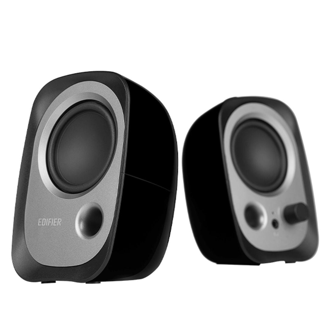 Edifier R12U USB Compact 2.0 Multimedia Speakers System (Black)- 3.5mm AUX/USB/Ideal for Desktop,...