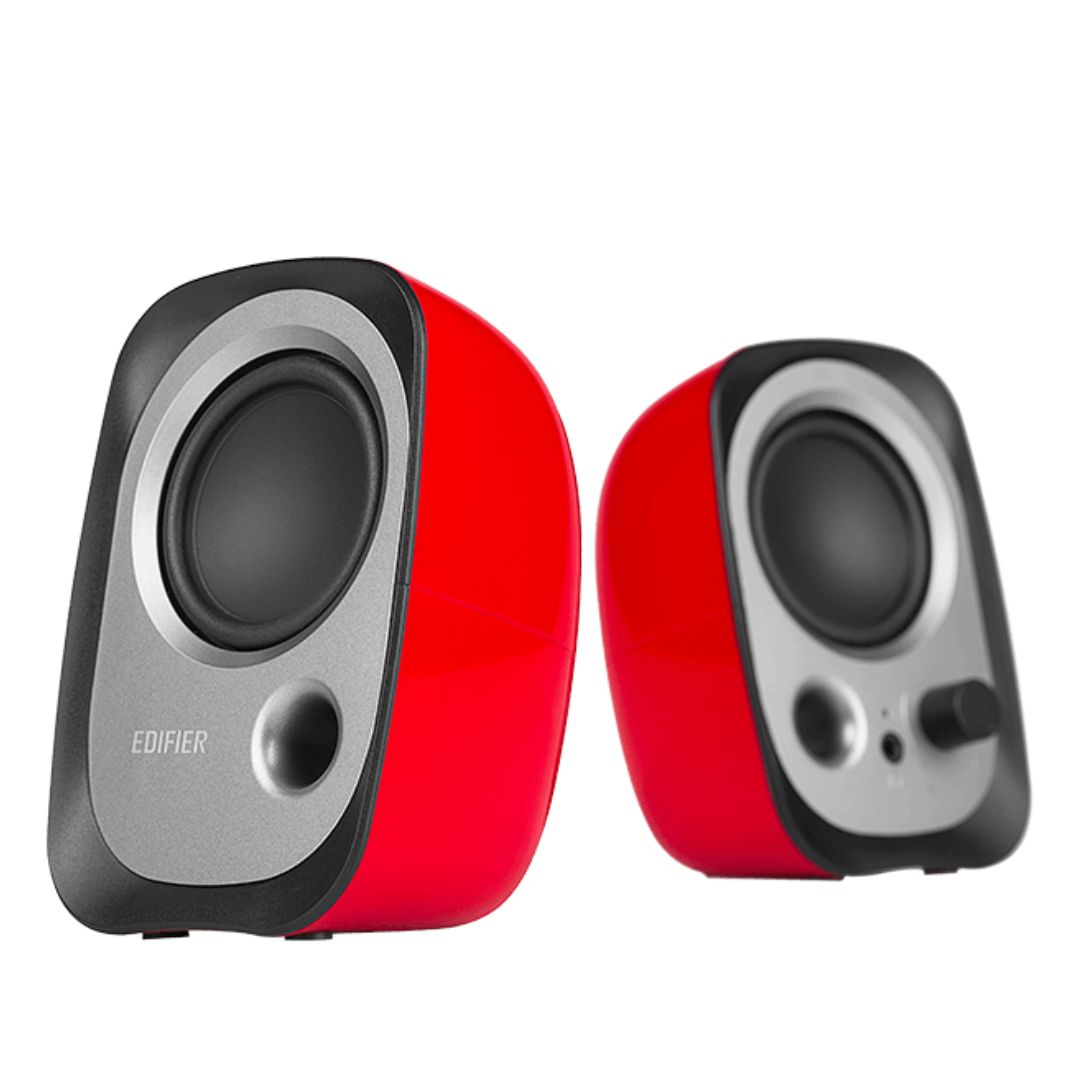 Edifier R12U USB Compact 2.0 Multimedia Speakers System (Red) - 3.5mm AUX/USB/Ideal for Desktop,L...