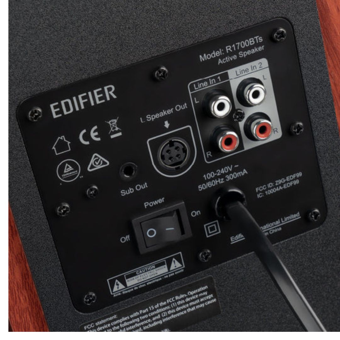 Edifier R1700BTS Bluetooth Bookshelf Speakers 66W RMS DUAL RCA INPUTS - BROWN - Speakers, Headset... - Image 4