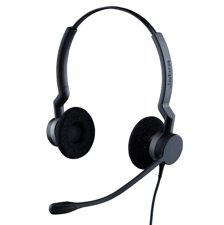 Jabra Biz 2300 Duo UC USB-A Corded Headset, HD Voice, Air Shock Microphone, Freespin, Talk in Com...