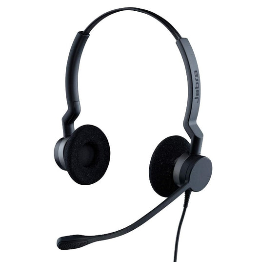 Jabra Biz 2300 Duo UC USB-A Corded Headset, HD Voice, Air Shock Microphone, Freespin, Talk in Com...