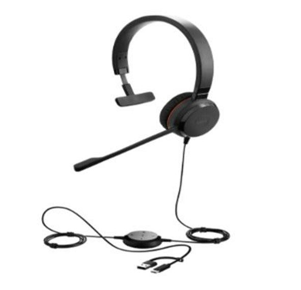 Jabra Evolve 30 II, USB C/A Mono UC, Great calls and music,  Plug-and-play connectivity, Manage c...