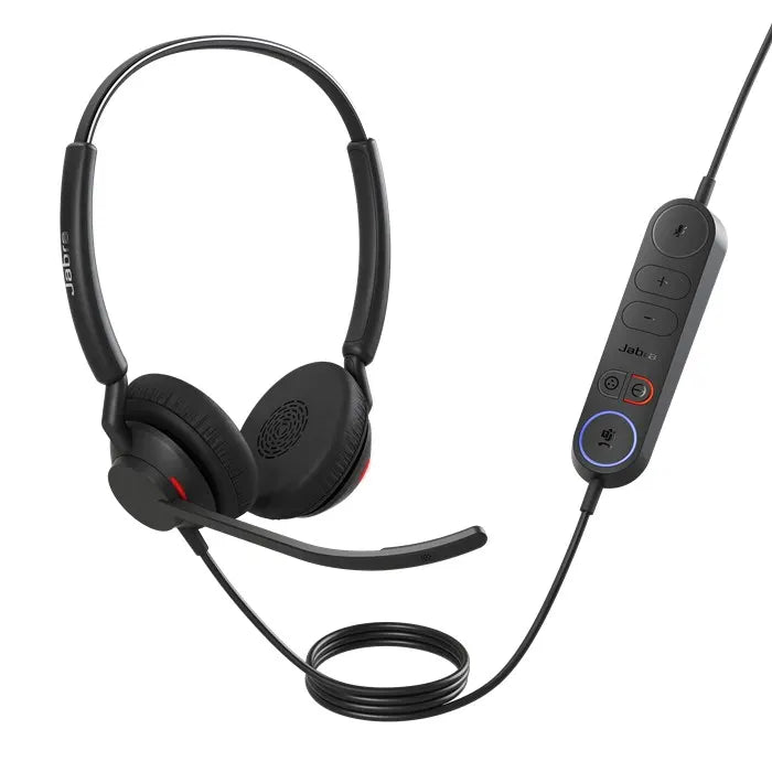 Jabra Engage 40 (Inline Link) MS Teams Dual USB-C/A Corded Headsets, Lightweight  sturdy, Double...