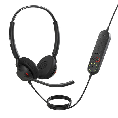 Jabra Engage 40 (Inline Link) UC Dual USB-C/A Corded Headsets, Lightweight  sturdy, Double the mi...