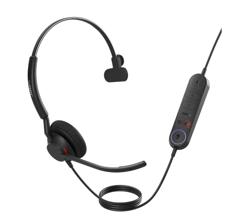 Jabra Engage 40 (Inline Link) MS Teams Mono USB-C/A Corded Headsets, Lightweight  sturdy, Double...