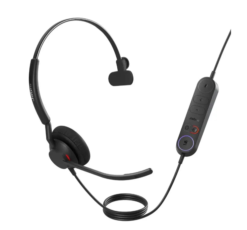 Jabra Engage 40 (Inline Link) MS Teams Mono USB-C/A Corded Headsets, Lightweight  sturdy, Double...