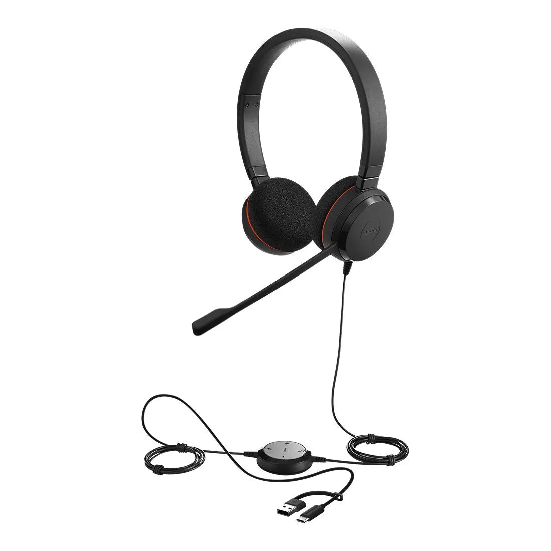 Jabra Evolve 20 SE, USB C/A, MS Stereo Headset, Plug-and-play, Noise-cancelling, Clearer Conversa...