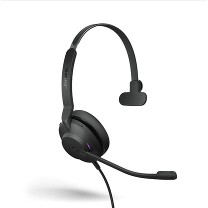 Jabra Evolve2 30 SE Wired USB-C/A MS Teams Mono Headset, Lightweight  Durable, Noise Isolating Ea... - Image 2