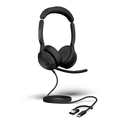 Jabra Evolve2 50, USB C/A MS Stereo Headset, Bluetooth®, 4 microphones, Active Noise Cancellation...