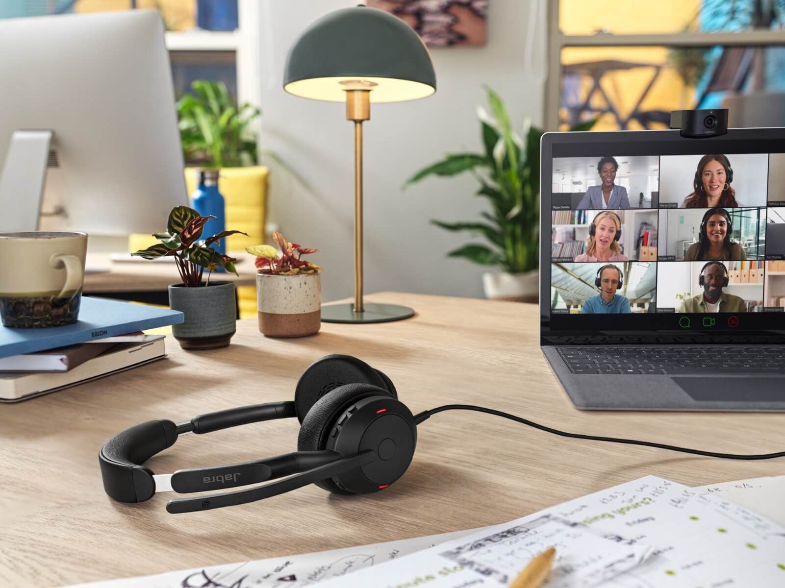 Jabra Evolve2 50, USB C/A MS Stereo Headset, Bluetooth®, 4 microphones, Active Noise Cancellation... - Image 4